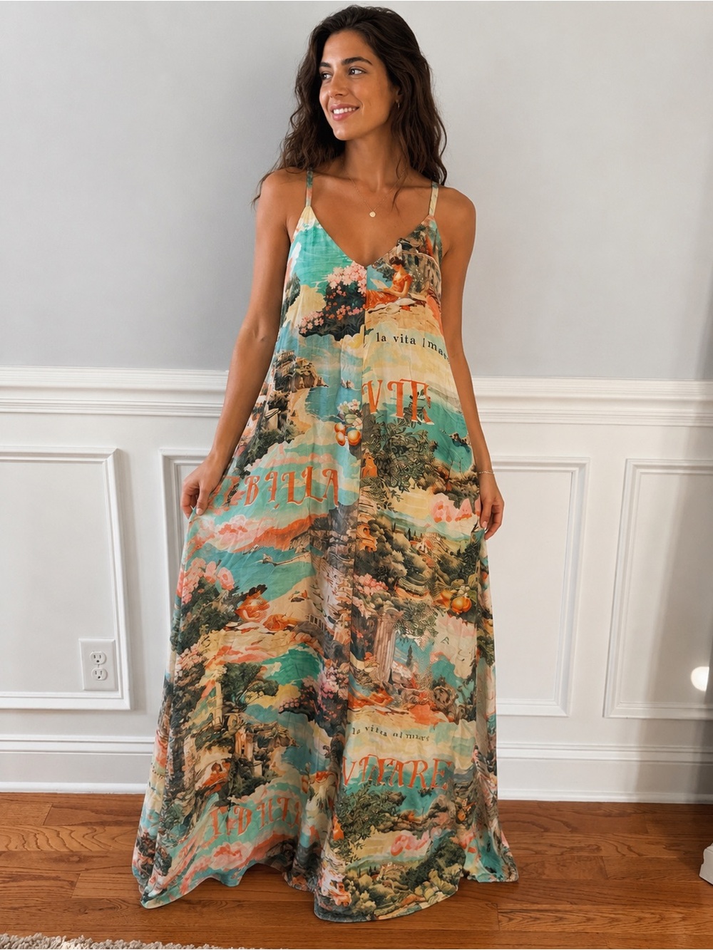 Label of Love Italian Riviera Maxi Dress – NWT